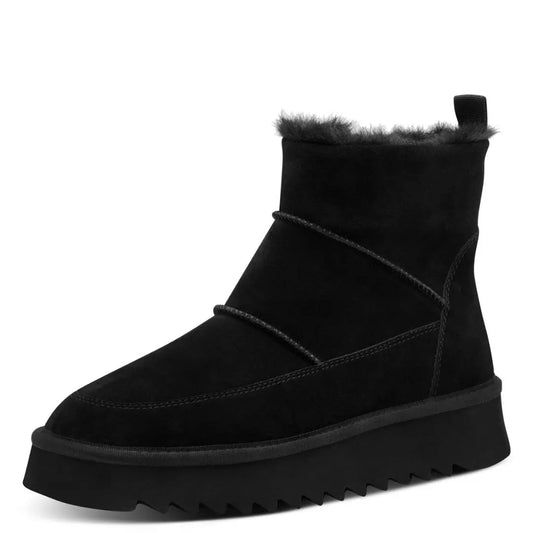Women's boots natural suede black